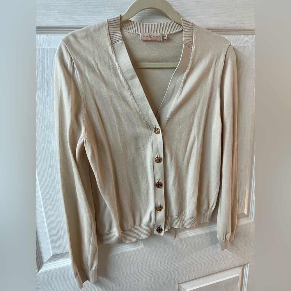 Tory Burch Cream Cardigan Sweater